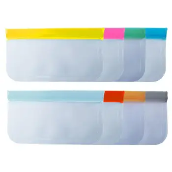 

Translucent Frosted PEVA Food Storage Bag Refrigerator Food Storage Fresh Keeping Bag Silicone Containers Leakproof Reusable Zip