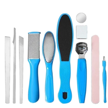 

11Pcs/Set Foot Pedicure Tool Exfoliating Prevent Dead Skin Manicure Set for Foot Skin Care Cuticle Kit Remover