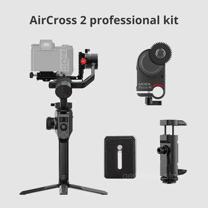 Moza AirCross 2 Gimbal 3-осевой Ручной Стабилизатор камеры Для беззеркальных BMPCC 4K Canon DSLR VS DJI RONIN SC S AK2000 CRANE 3 2 - Цвет: Professional kit