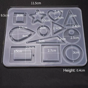 

Crystal Glue Mold Dried Flower Decor Charm Earrings Pendants Resin Molds For DIY Jewelry Making Tools