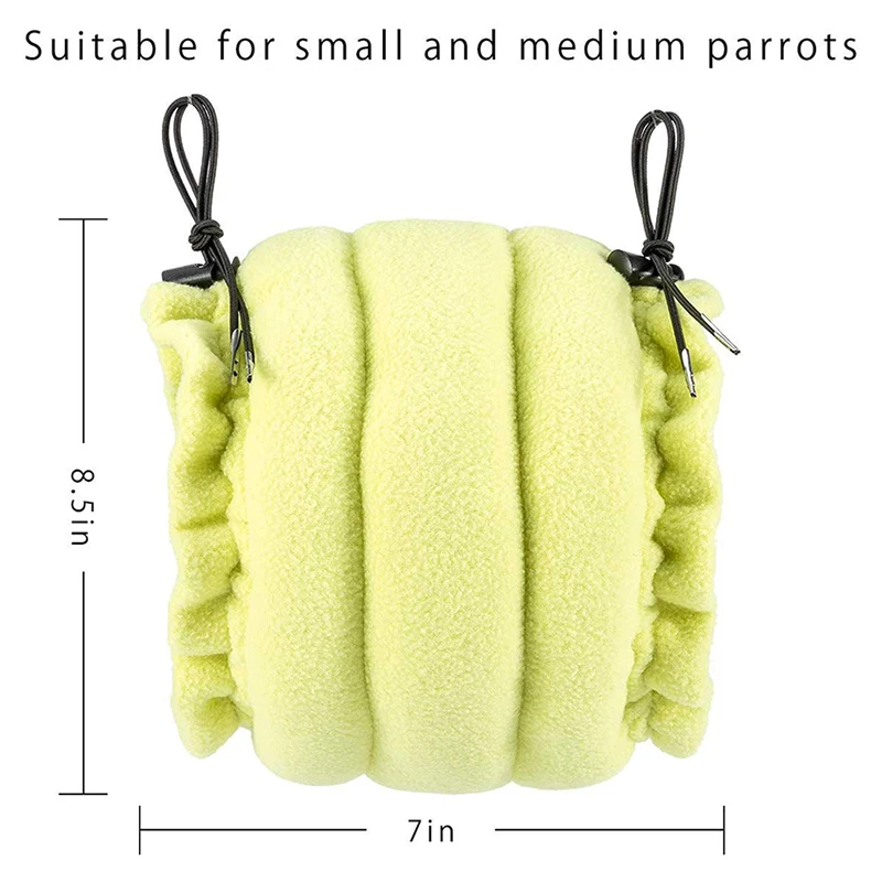 Pet Parrots Hut Hammock Winter Warm Birds Nests Hanging Hideaway Cave Bed Adjustable for Pet Parrots Squirrels DIN889