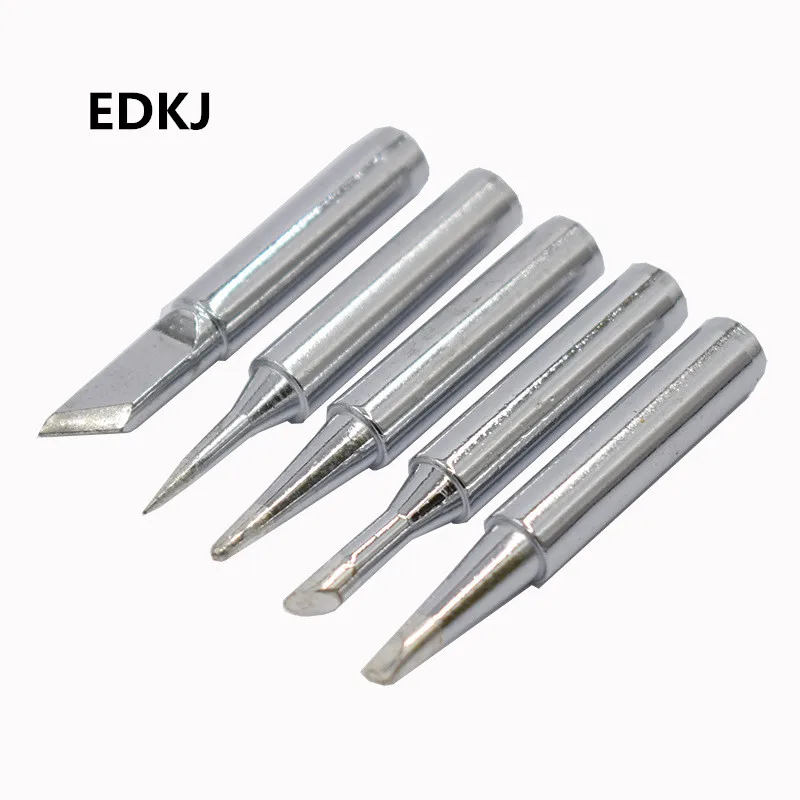 

5Pcs I+B+K+2.4D+3C soldering iron pure copper 900M soldering iron head set inside hot bare copper electric soldering iron tip