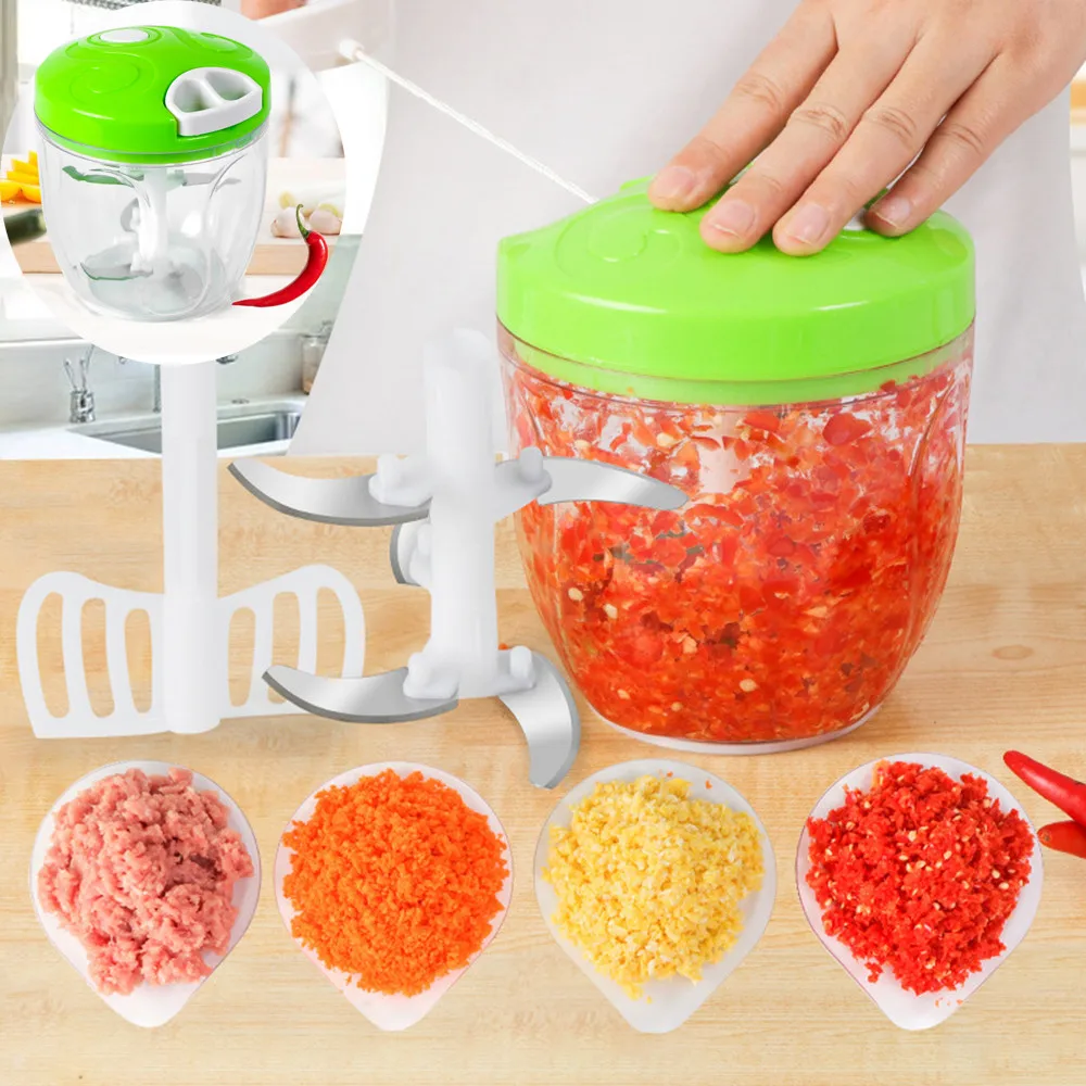 

Hand Chopper Drop shipping new High quality Chopper Garlic Cutter Vegetable Fruit Twist Shredder Multi-function Salad Maker 989