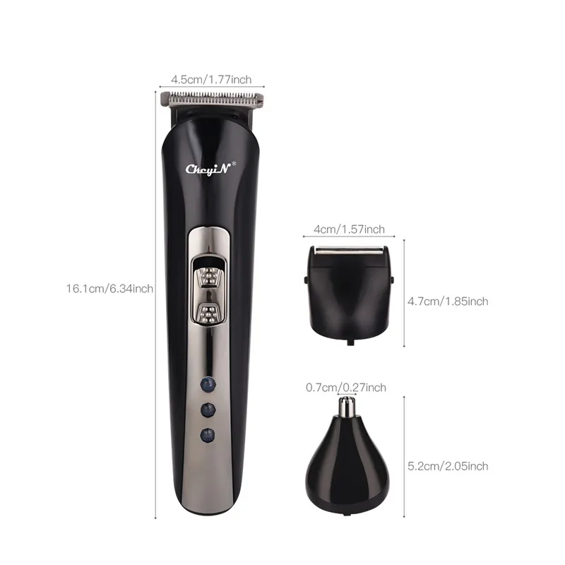  Rechargeable Male Powerful Hair Clipper Sideburns Trimer Beard Trimmer Shaving Machine Nose Ear Hai