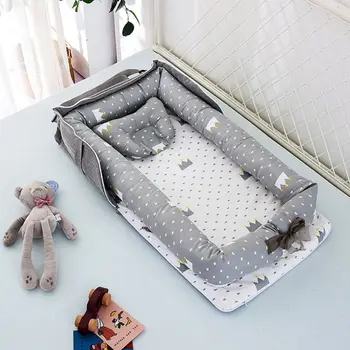 

Portable Newborn Baby Sleep Nest Bed Crib Infant Soft Cotton Breathable Lounger H55B