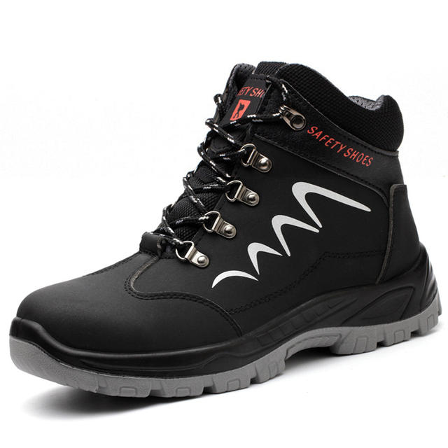 Steel Toe Outdoor Work Safety Boots Indestructible Work Shoes