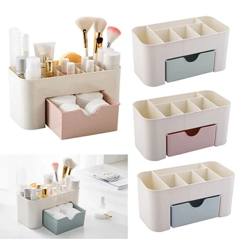 

Hot Plastic Makeup Organizer Box Cosmetics Storage Container Acrylic Lipstick Holder Jewelry Organizer Sundries Case Makeup Box