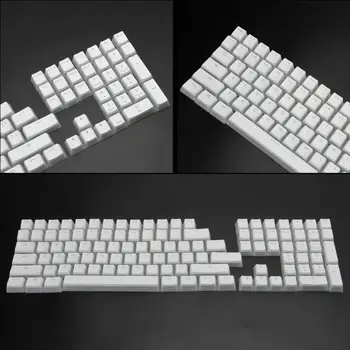 

RGB 108 Keycaps ANSI Layout PBT White Pudding Double Skin Milk Shot Backlit Keycap For OEM Cherry MX gh60 poker 87 tkl 104 108