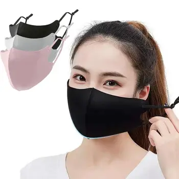 

3Pcs Reusable Adult Kids Anti Haze Droplet Adjustable Ear Hook Washable Mask Dustproof Face Mouth Mask Face Masks