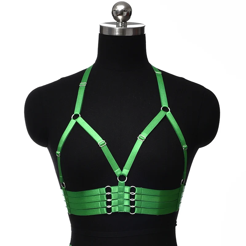 Hollow Body Harness Belt Adjustable Sexy Lingerie Set Women Bondage Body Cage Harness Bra Elastic Rave Wear Suspender