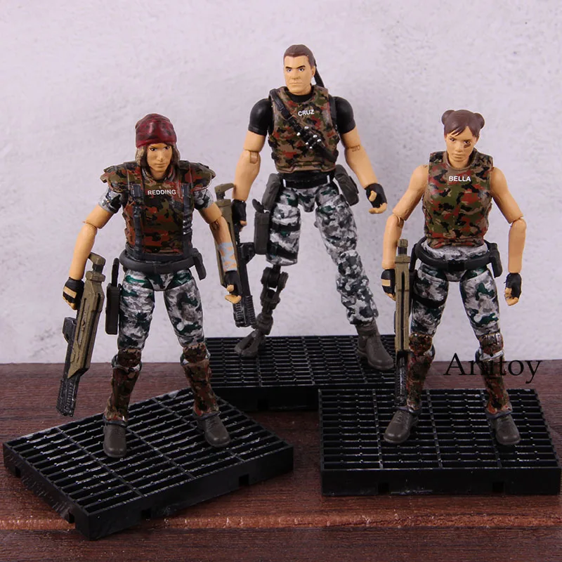 HIYA Aliens: колониальные Морпехи Bella Круз красные фигурку Горячая игра 1:18 солдат из ПВХ, Коллекционная модель, игрушка 3 шт./компл