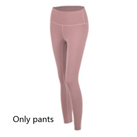 Pink Purple Pants 2 шт. u-образный бесшовный спортивный комплект для йоги, женские супер мягкие леггинсы с высокой талией+ u-образный спортивный топ для фитнеса, спортивные костюмы, спортивная одежда - Цвет: Pink Purple Pants