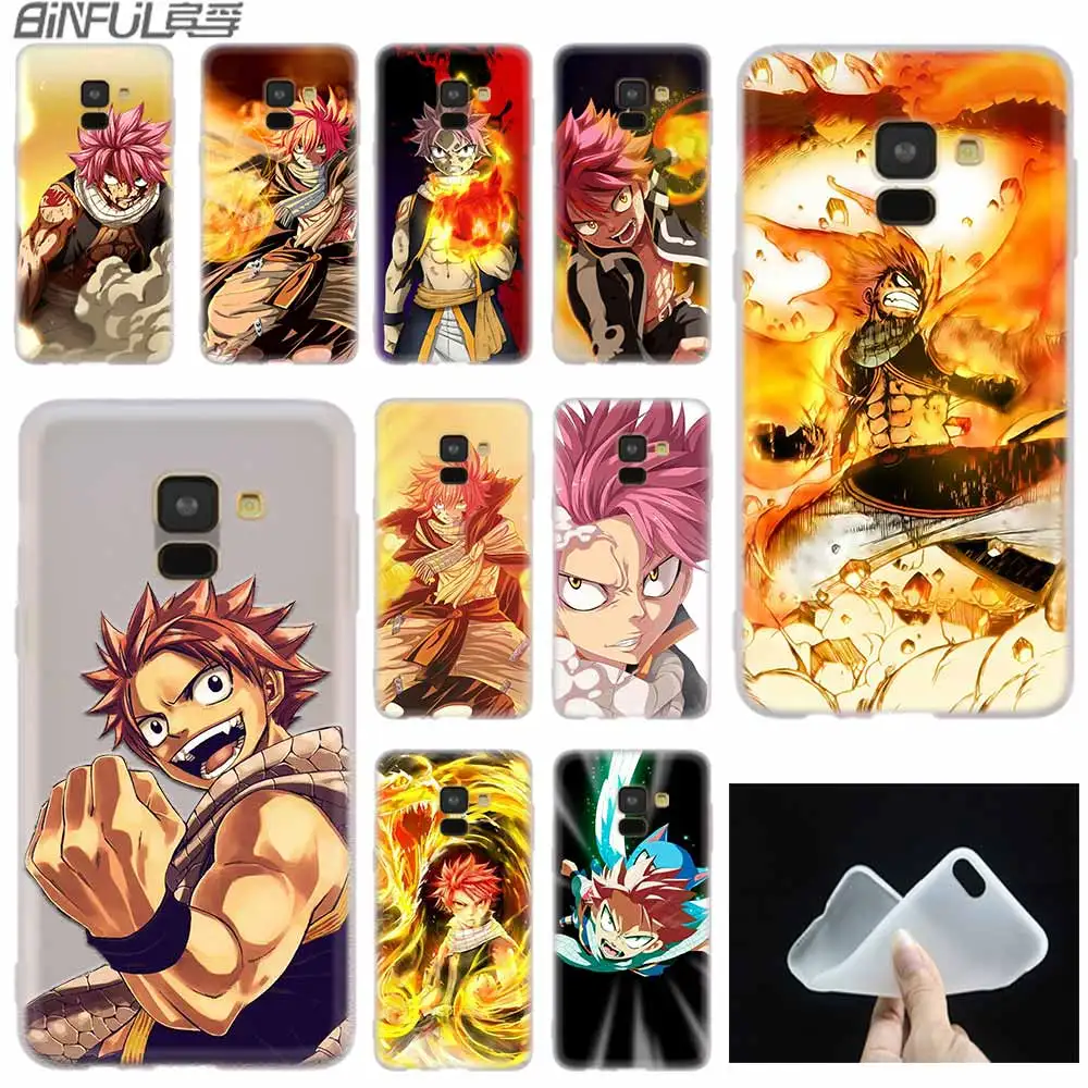 Силиконовый чехол с аниме Фея хвост для телефона Samsung A50 A70 A80 A30 A40 A90 A6 A8 A9 A7 A5 A3 Plus 2018