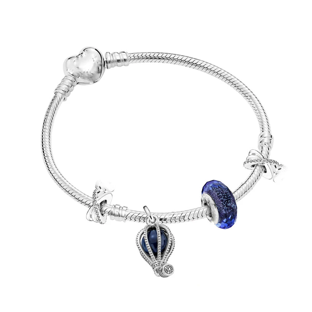 

Kaliyah Shop High Quality Original 1:1 100% 925 Sterling Silver New Zt0390-1 Snake Bone Hot-Air Balloon Design Bracelet Gift Fir