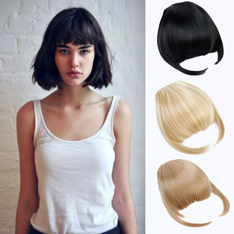 XUANGUANG Fake Fringe Clip In Bangs Hair Extensions With High Temperature Synthetic Fiber Black Brown Blonde Red | Шиньоны и парики