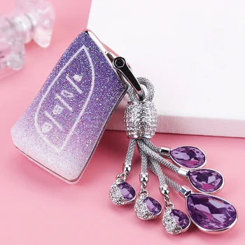 

For Lexus Es200 Es300h Ux260H Car Smart 3 Button Key Protective Shell Fashion Artificial Crystal Car Key Metal Chain