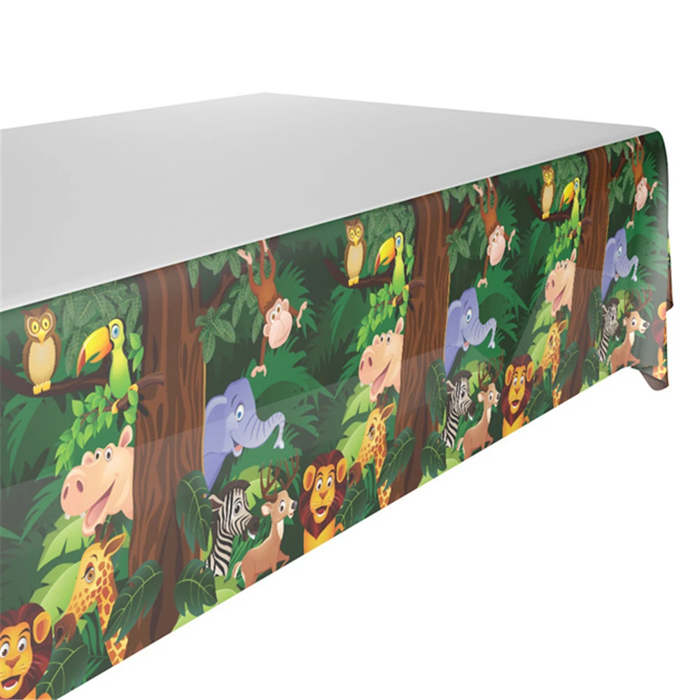 

Animal jungle theme party arrangement theme party tablecloth party arrangement disposable items tablecloth decoration tablecloth