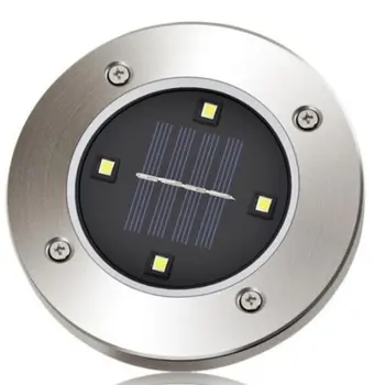 

4Pcs Solar Power Light Buried Light Under Ground Lamp Outdoor Path Way Garden Decking White Warm White Light Lawn Lamp