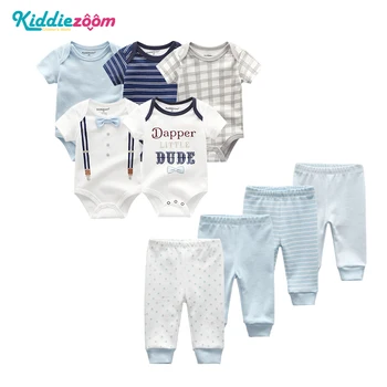 

9PCS/LOT New Baby Girl Rompers Roupa de bebes Baby Boy Clothes Soft Cotton Baby Clothing Sets Baby Boys Clothes Girls Clothe Set
