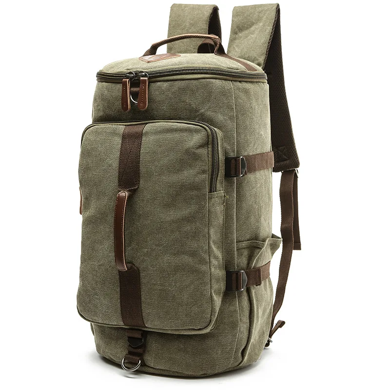 Мужская сумка для путешествий, пеших прогулок, альпинизма, пеших прогулок, большая вместительность, высокое качество, холщовая уличная сумка, дропшиппинг, FH132 - Цвет: Army Green Large