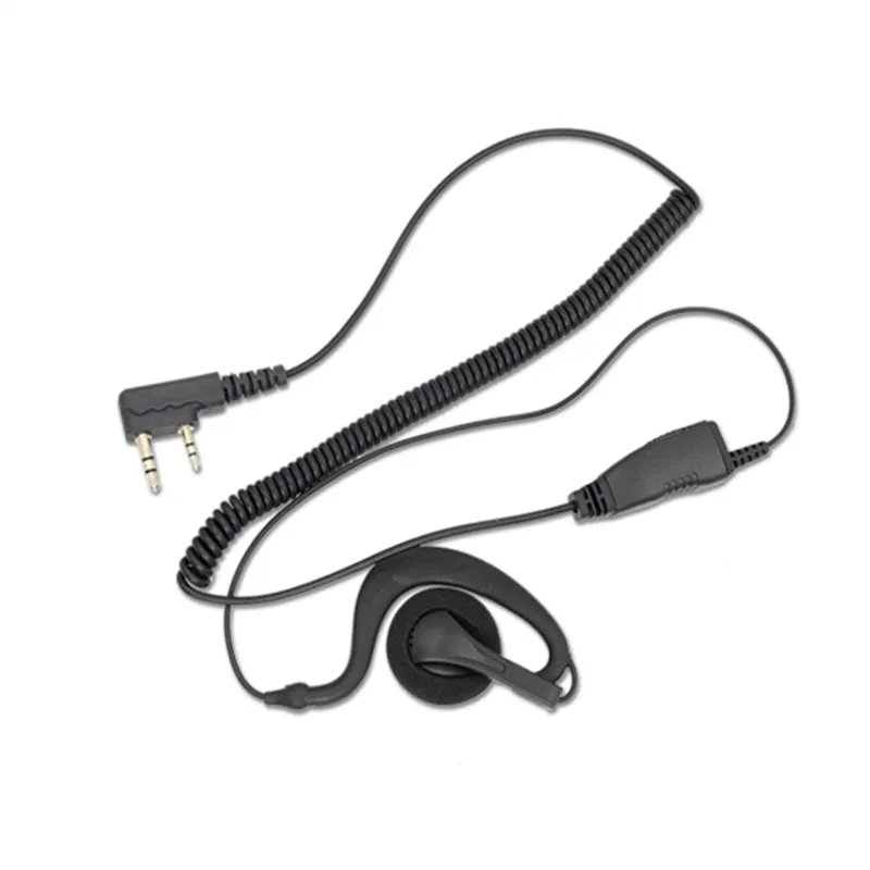 Черный Кривой удлинитель наушники для Retevis H777.RT7 RT1 RT3 RT21RT22 RT23 RT24 RT26RT5 RT5R RT5RV радио - Цвет: Черный