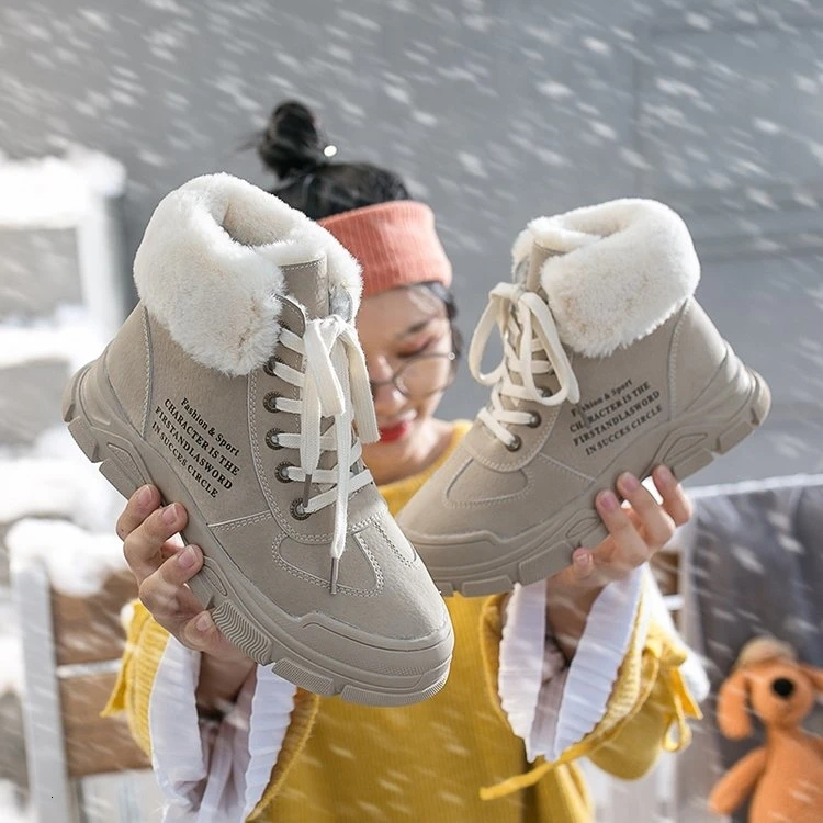 Модная зимняя хлопковая обувь; женские зимние ботинки; Botas Mujer; женская теплая обувь; высокие кроссовки; женские ботильоны