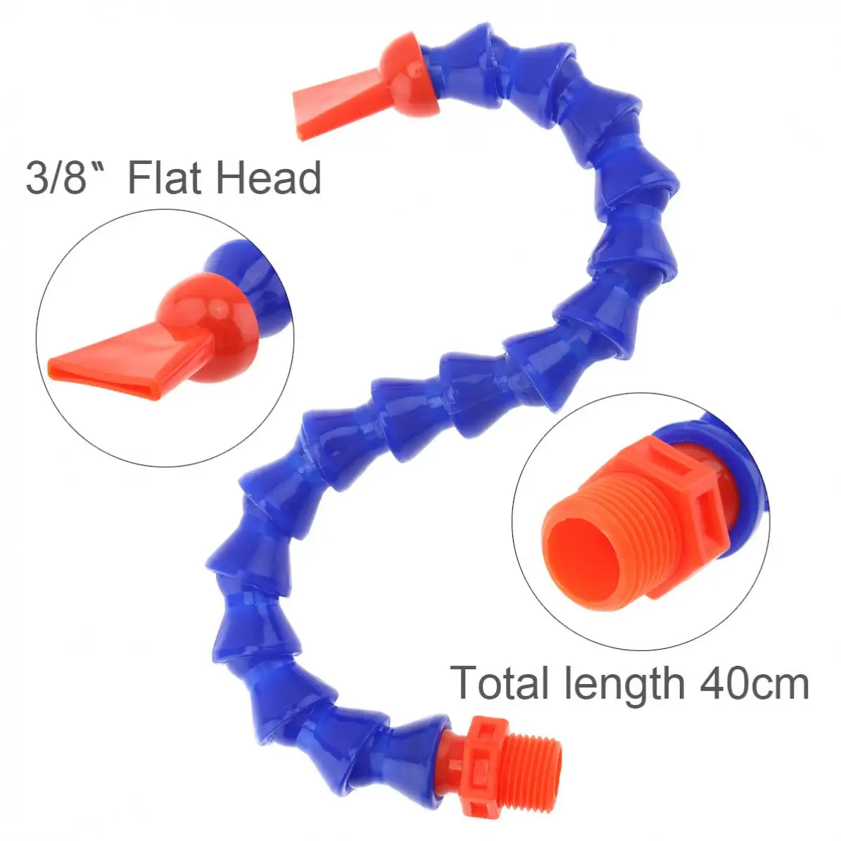 3/8 Inch 400mm Plastic Flexible Water Oil Cooling Tube with Flat Head Nozzle for CNC Machine / Milling /Lathe | Инструменты