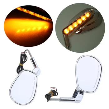 

Motorcycle Rear View Mirrors LED Turn Signals For VRSCF 2009 2010 2011 2012 2013 2014 2015 2016 2017