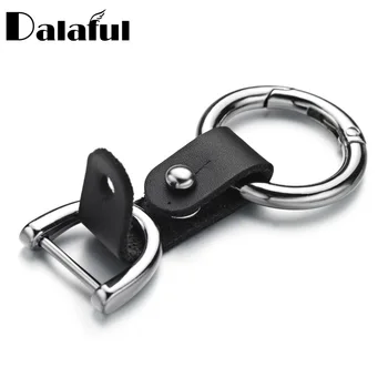 

Keychain Accessories All-match Clasp Handmade Genuine Leather DIY Car Key Chain Ring Holder Detachable Keyring YP011