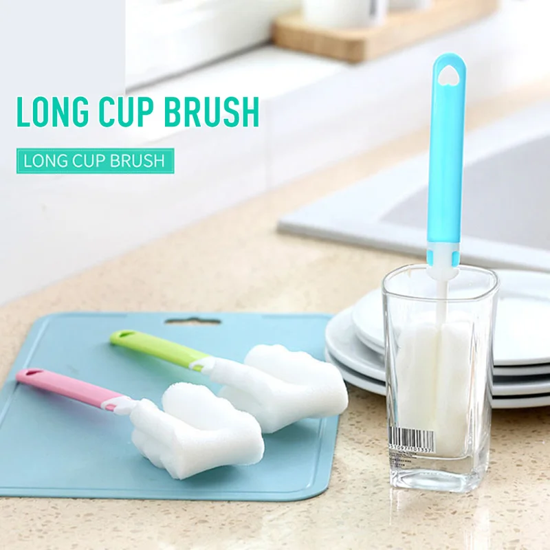 

Kitchen Tools Sponge Cleaning Brush for Wineglass Water Bottle Coffee Tea Glass Cup Bottle Cleaner Household Accessories Product