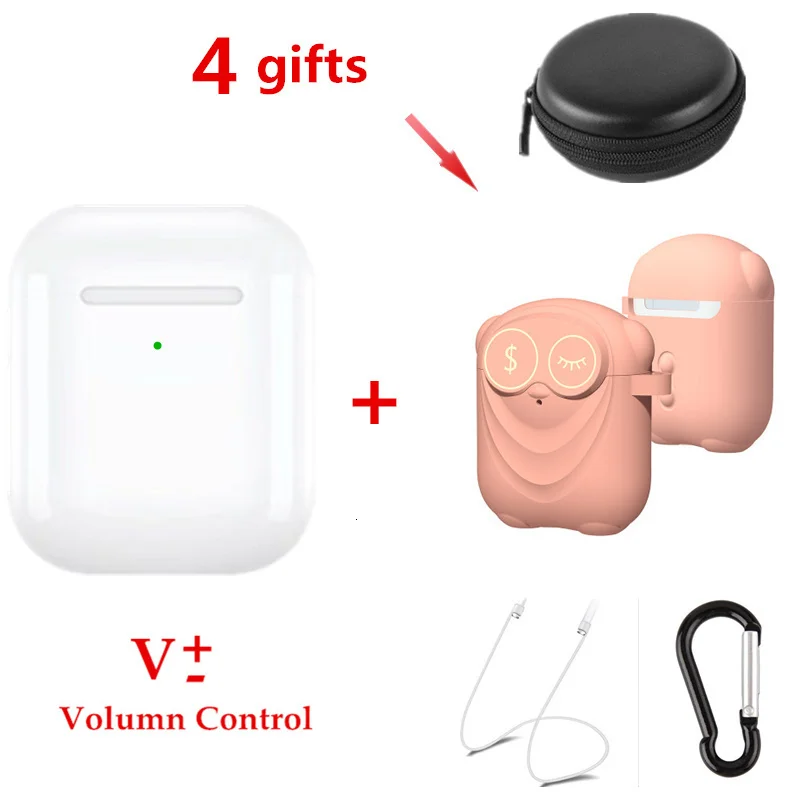 4Whiteadd4gifts I90000 Max TWS Volumn управление+ Rename+ позиция Aire 2nd 1536u чип беспроводные Bluetooth наушники Surer Bass vs W1 чип H1 чип - Цвет: 4Whiteadd4gifts