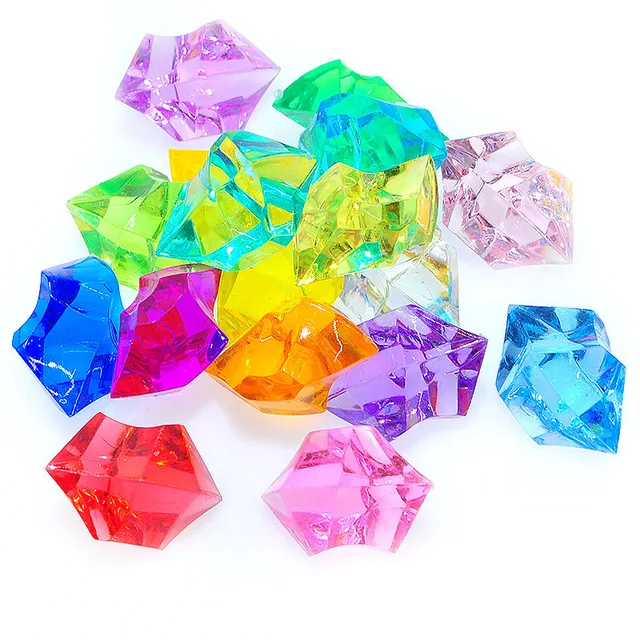 50Piece Acrylic Ice Rocks Pirate Treasure Chest Gems Crystal Toy Birthday Party Decorations Wedding Gift 1