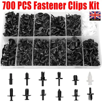 

12 Size 700pcs Auto Fastener Clip Mixed Car Body Push Retainer Pin Rivet Bumper Door Trim Panel Retainer Fastener Kit