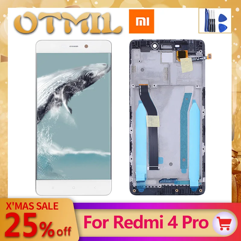 5,0 ''ЖК-для Xiaomi Redmi 4 Pro 4Pro дисплей сенсорный экран с рамкой для Xiaomi Redmi 4 Prime 3 ГБ 32 ГБ ЖК-дисплей