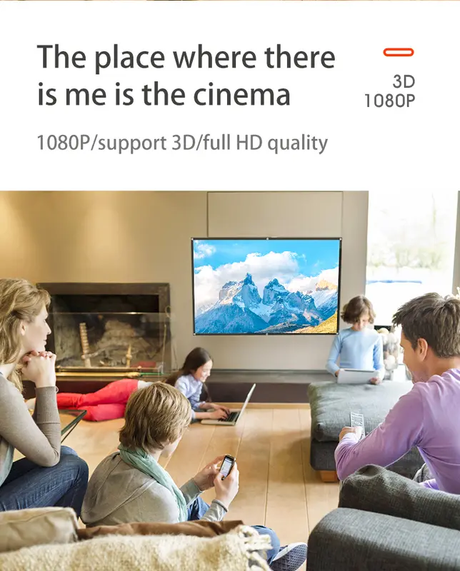 MIXITO Projection Curtain 16: 9 Ratio Hight-Density 60-200 Inch Foldable Anti-Crease Portable Movie Projector Screen - Image 2