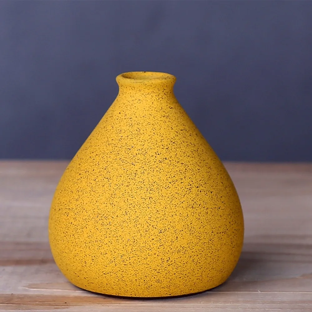 Creative Ceramic Flowers Vase Home Decor Plant Pot Modern Nordic Style Vase Decoration Art Retro Home Garden Craft Ornaments 8