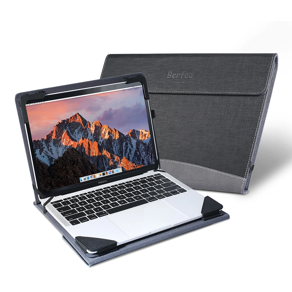 Profile Series Blue Vegan Leather Luxury Laptop Case for Toshiba Satellite Radius 15 Broonel London 