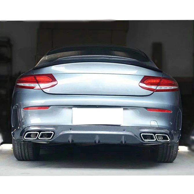 Для Mercedes Benz C205 C180 C200 C300 C43 C63 AMG Coupe 2014 2019 спойлер заднего багажника из углеродного