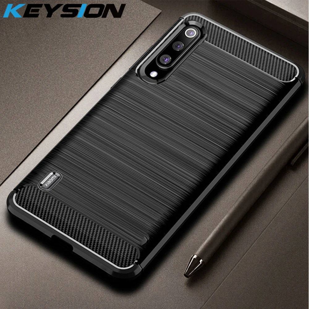 Ударопрочный чехол KEYSION для телефона Xiaomi Mi 9 Lite 8 силиконовый из углеродного