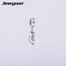 Рождественский подарок, ледяные коньки, Висячие Подвески, 925 пробы, серебряные ювелирные изделия, подходят для браслетов с бусинами, браслеты, сделай сам, оценка изготовления DA0343