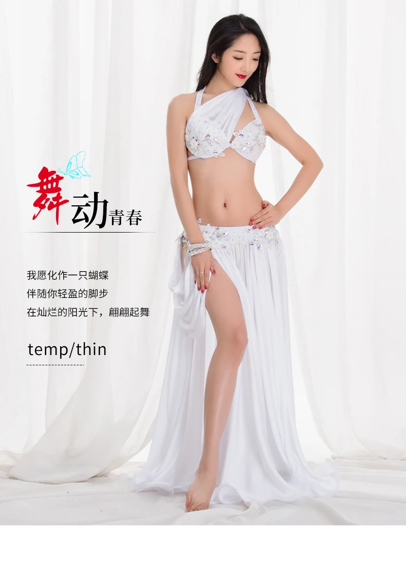 New Oriental Dance Suit Women Belly Dance Performance Sexy Bra+Skirt+Belt+Underpants Dance Competition Suit Colors 2