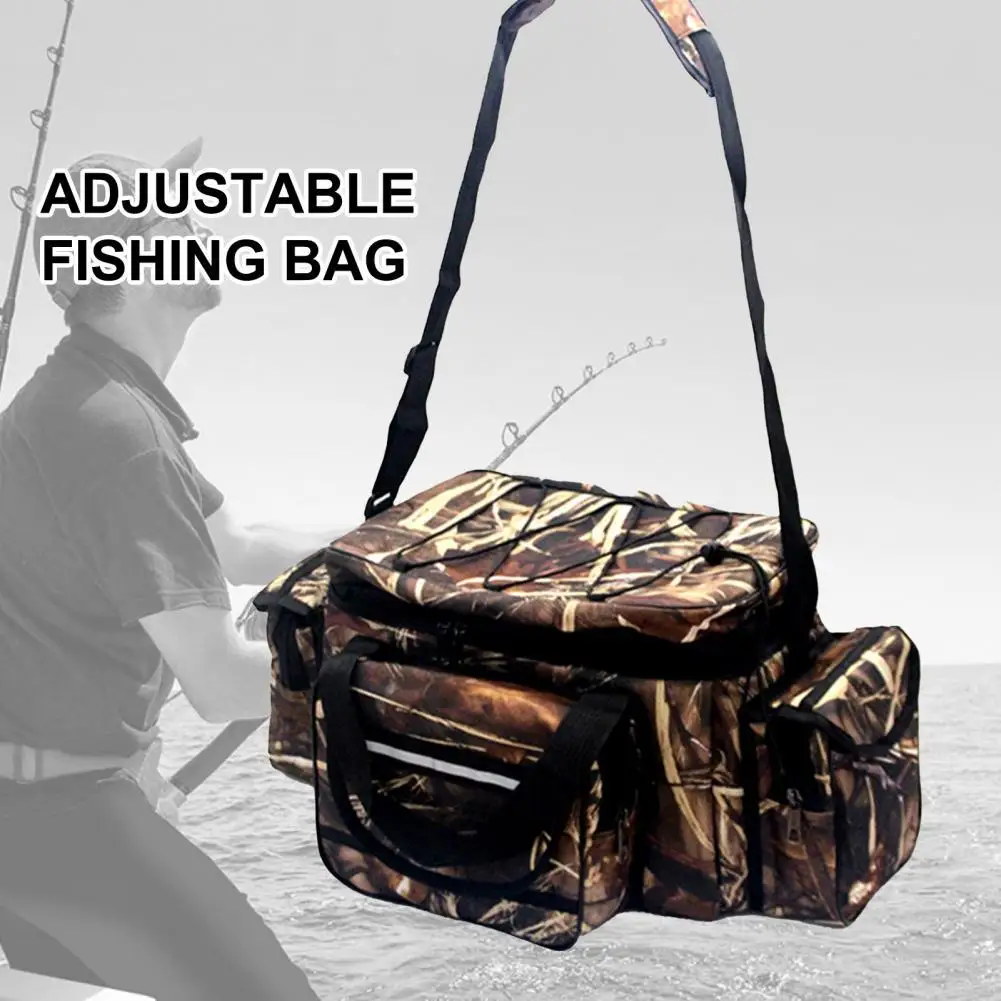 Fishing Bag Anti Scratch Multifunctional Fishing Backpack Adjustable