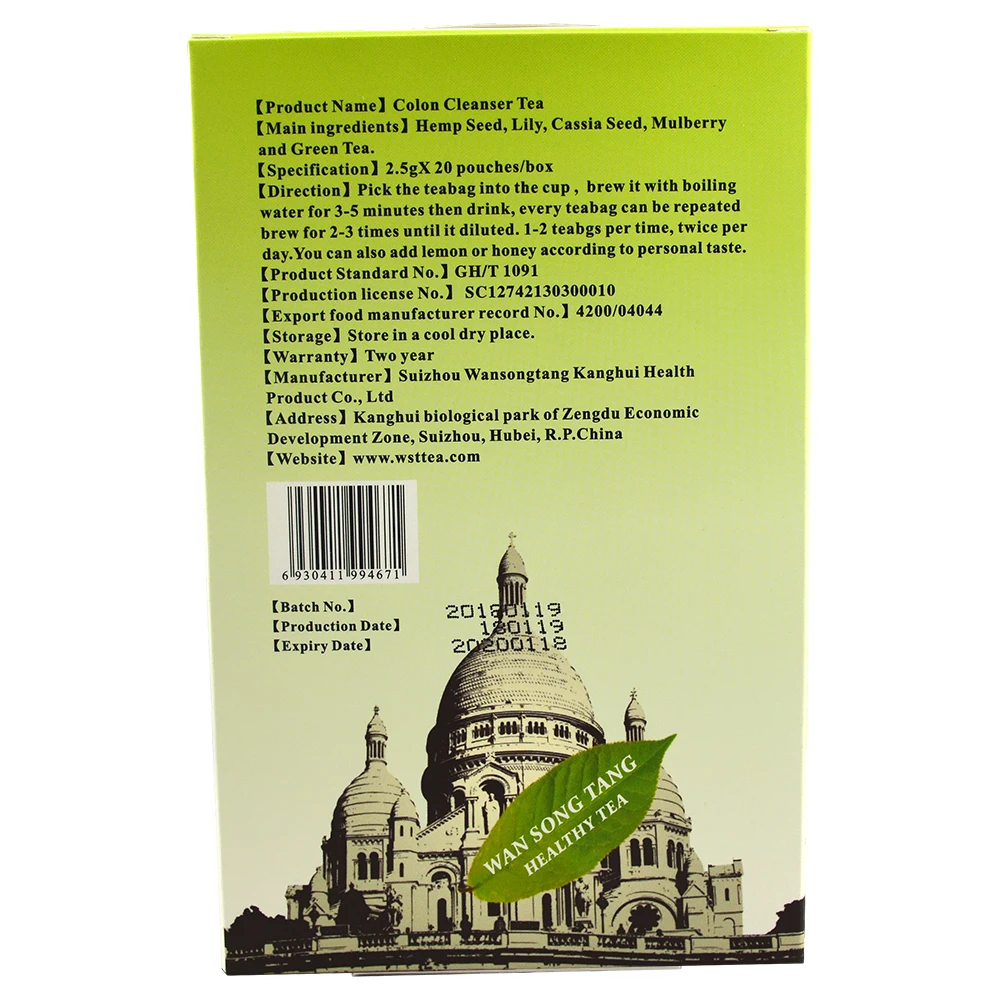 Ceny 40 sztuk 2 paczek ziołowy środek do mycia okrężnicy Te_aSlim do utraty wagi promuj trawienie przeczyszczający Detox dieta Te_aBalance flora jelitowa