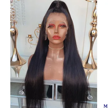 

Deep Part High Ponytail Silky Straight 360 Lace Frontal Human Hair Wigs Natural Hairline Pre Plucked 180Density Full Lace Wigs