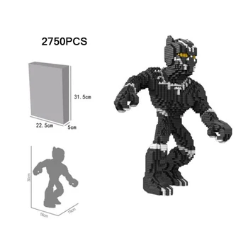 

Hot Super heroes avenger figures marvel nanobricks black Panthers micro diamond block assemble model building bricks toys