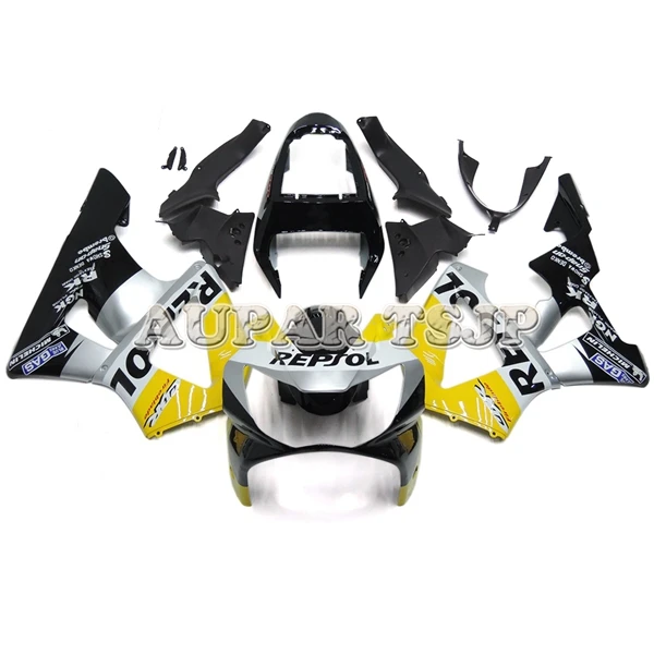 Repsol желтый серебристый черный Обтекатели для Honda CBR900RR 929 CBR929RR 2000 2001 ABS литьевой пластмассовый обтекатель кузова Комплект корпусов