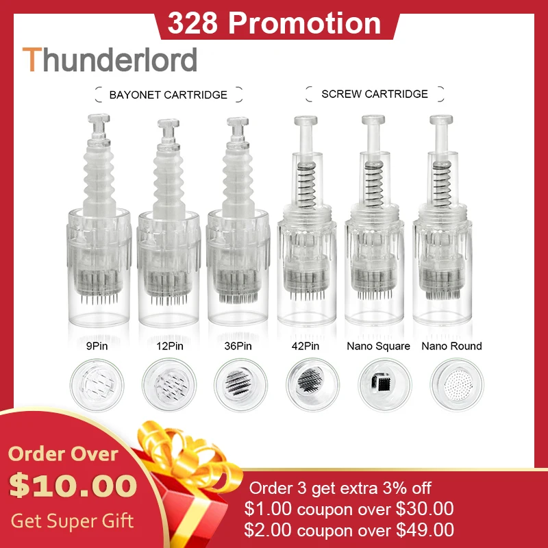 

10/20/50pcs Bayonet Screw Port Tattoo Cartridge Microneedling Needles Microneedle Tip 9Pin/12Pin/36Pin/42Pin Nano Tattoo Needles