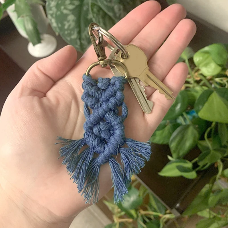 macrame bag charms or keychains