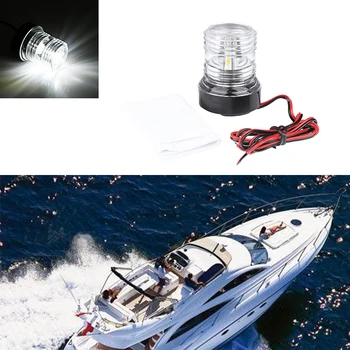 

Marine Navigation Anchor Lights Stern Light All-Round 360 Degree White LED 12V for Boat Yacht Replacement Parts