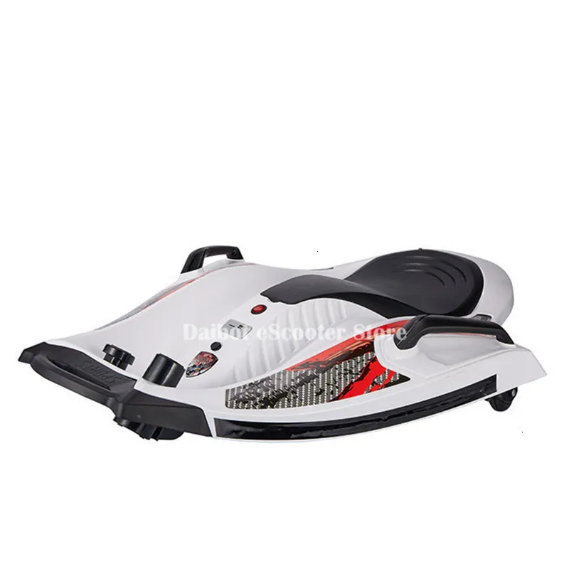 Daibot Electric Drift Scooter For Kids Three Wheels Electric Scooters 9 Inch 12V 120W Portable WhiteRed Electric Kick Scooter (2)